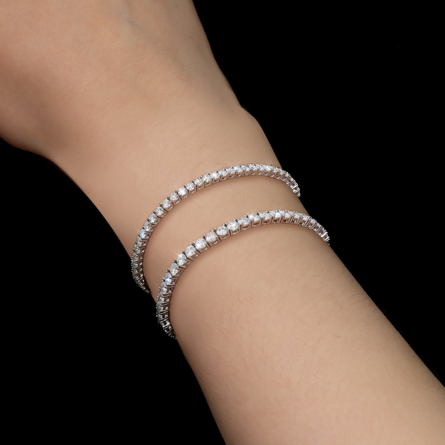 3mm Moissanite Tennis Bracelet 925 Sterling Silver-BeneiceDo