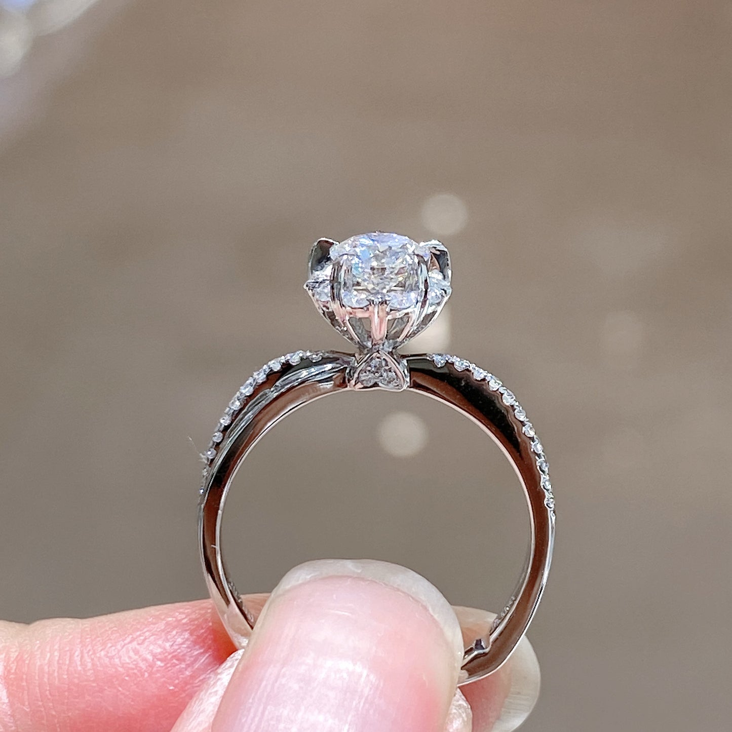 Lab Grown Diamond Designer Engagement Ring