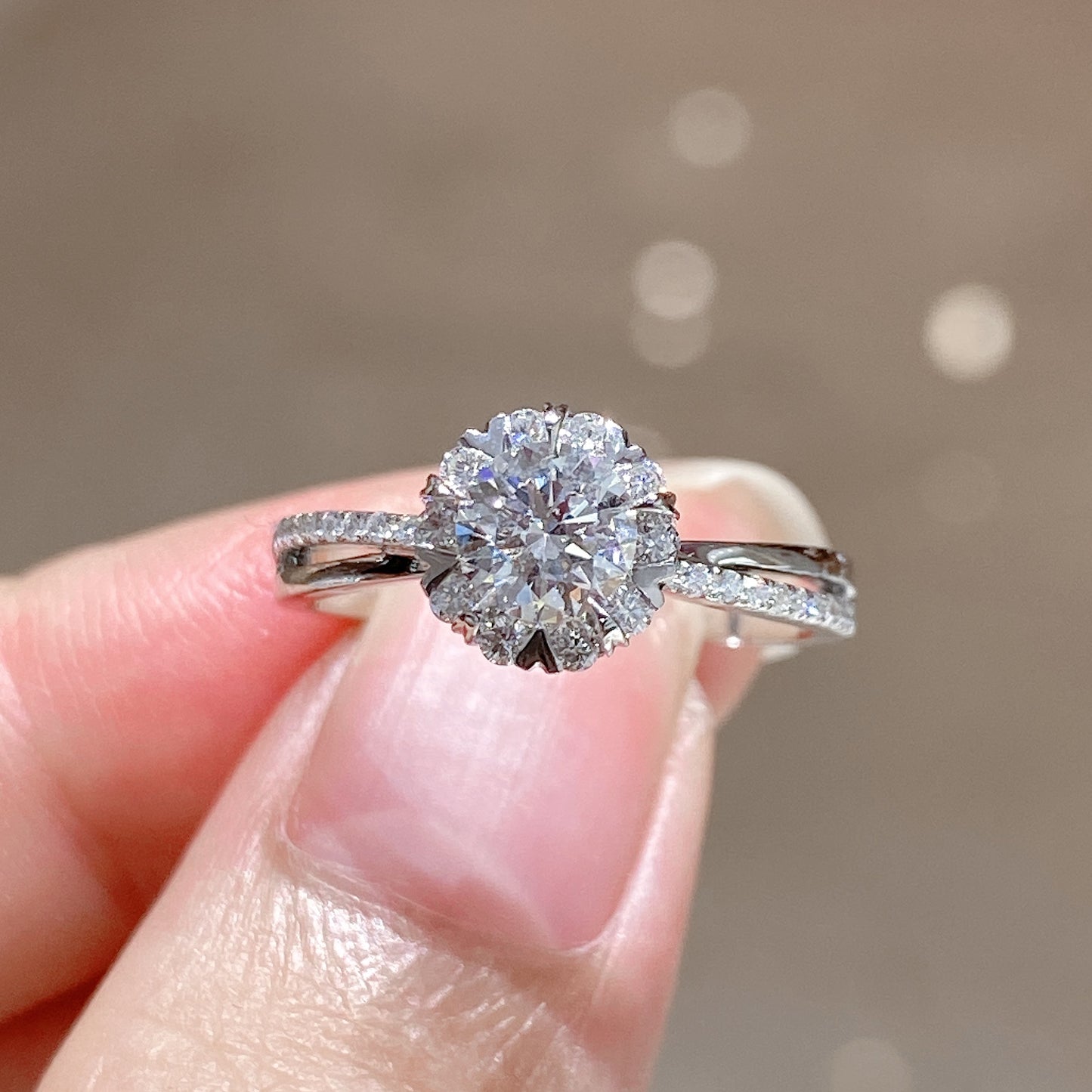 Lab Grown Diamond Designer Engagement Ring