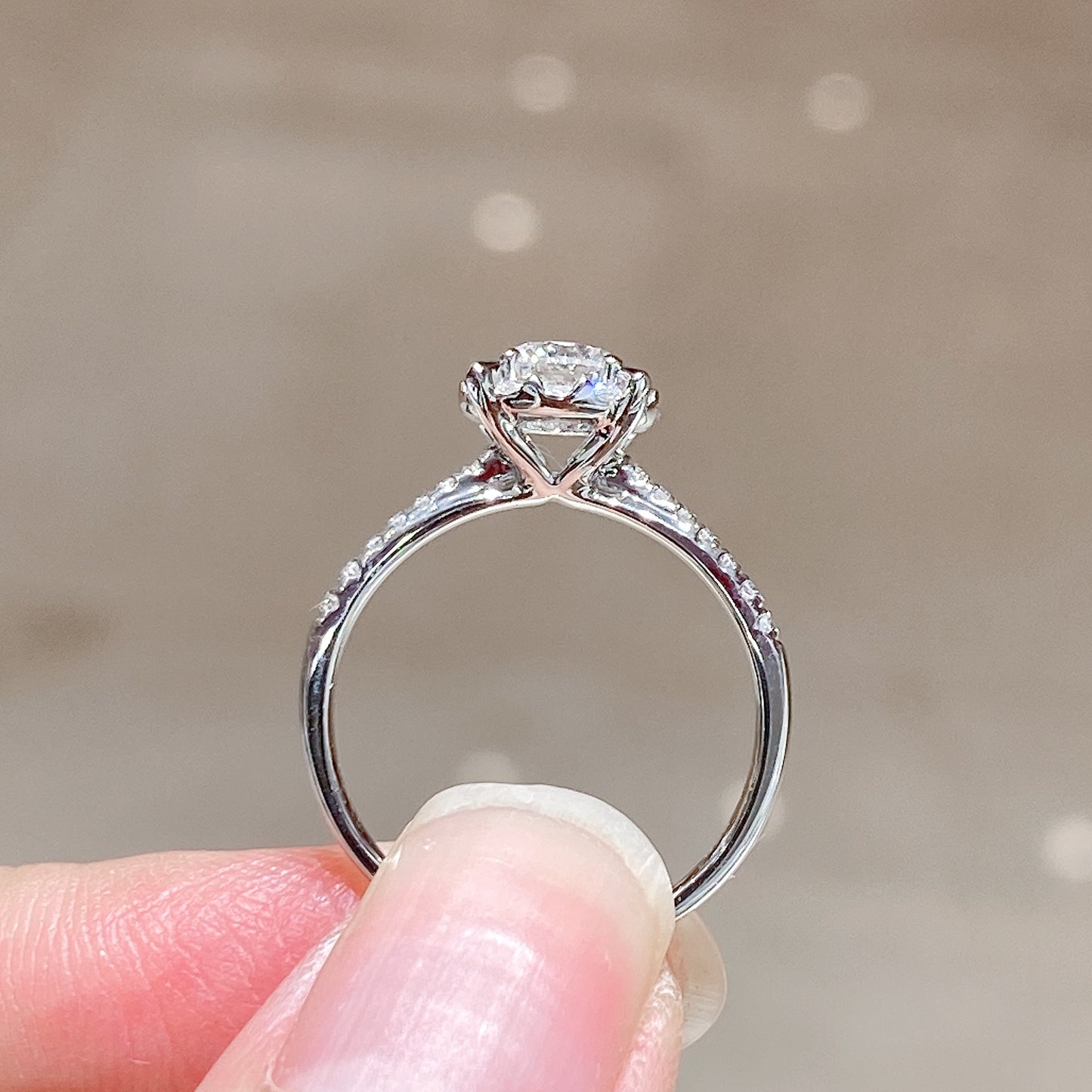 Lab Grown Diamond Halo Engagement Ring