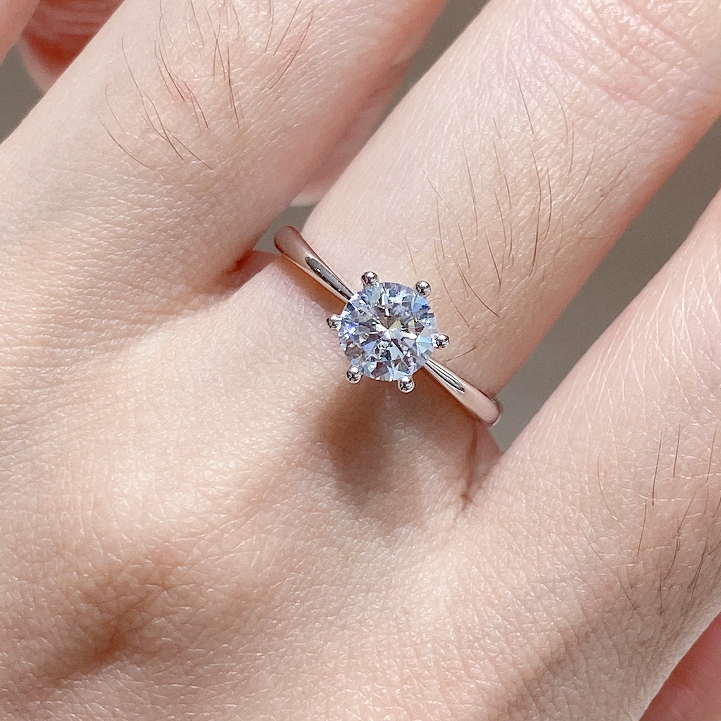 Lab Grown Diamond Solitaire Engagement Ring-BeneiceDo