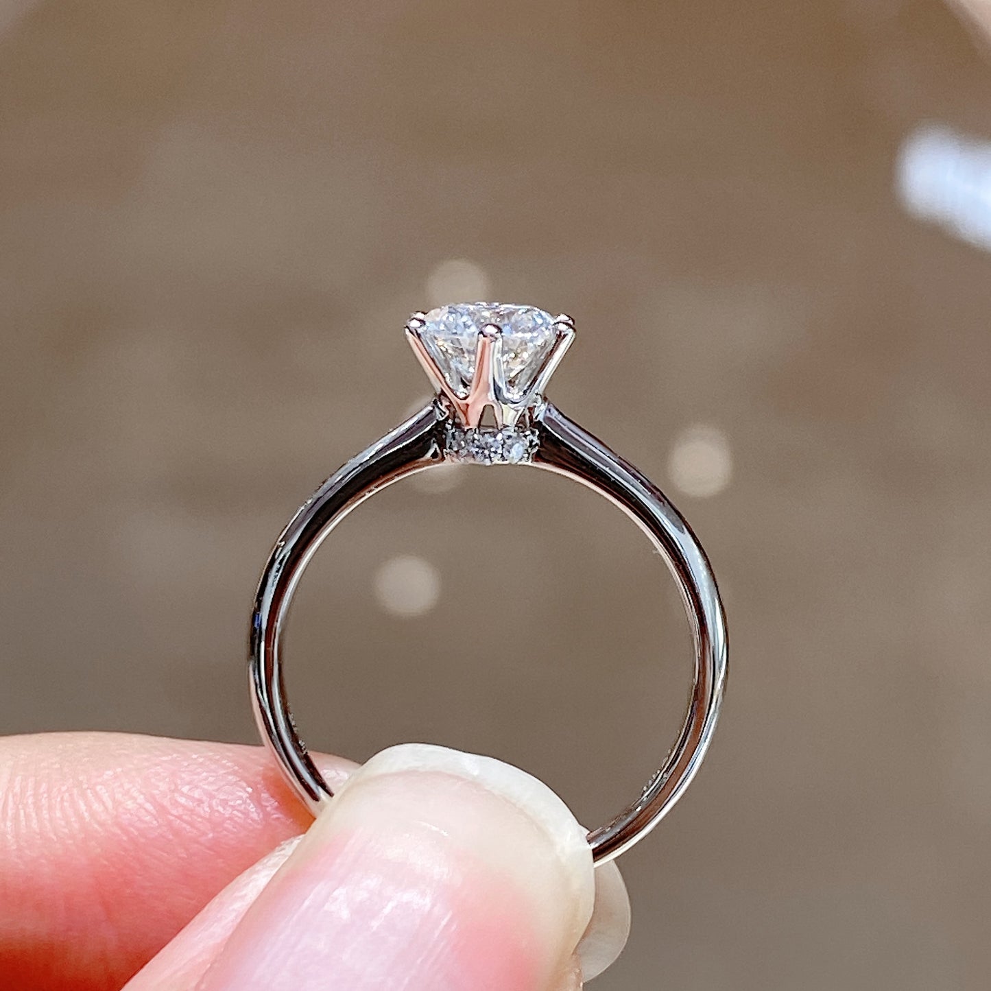 Lab Grown Diamond Solitaire Engagement Ring-BeneiceDo